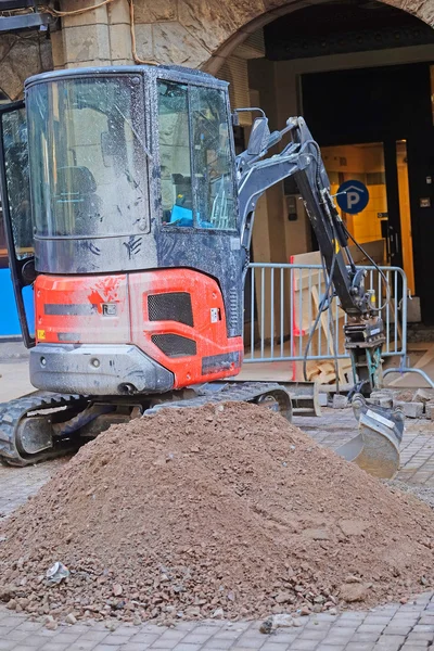 Bagger arbeitet in Helsinki — Stockfoto