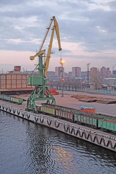 Cargo port in St. Petersburg — Stock Photo, Image