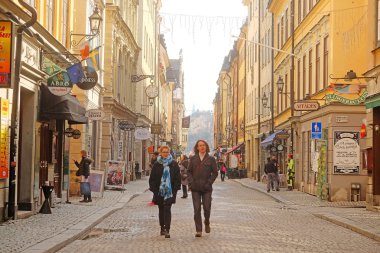 sokak eski şehir Stockholm