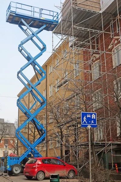 Stavební výtah v Helsinkách — Stock fotografie