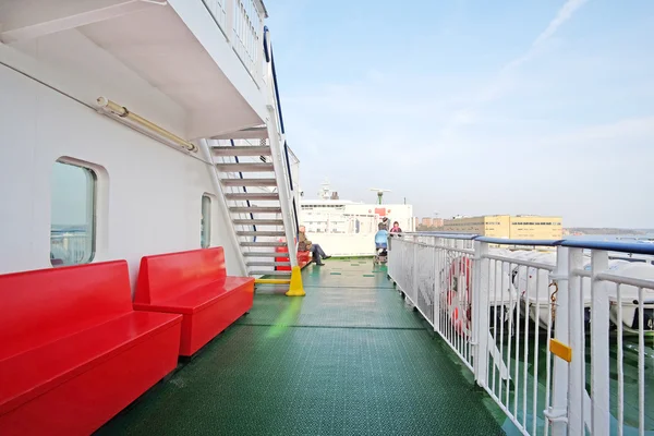 Deck of a cruise ship in Stockholm — Stock Photo, Image