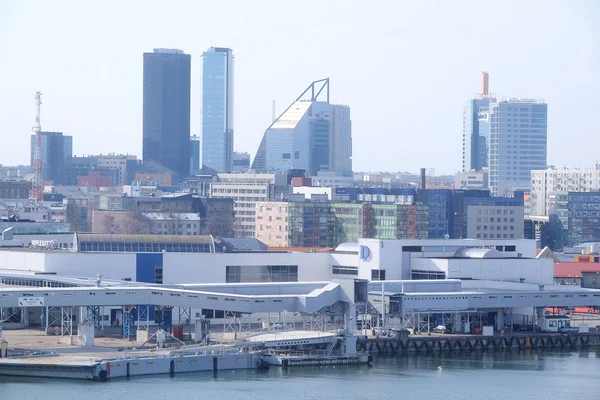 Uitzicht op haven van Tallin — Stockfoto