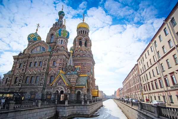 St. Petersburg dökülmüş kan üzerinde kurtarıcı Kilisesi — Stok fotoğraf