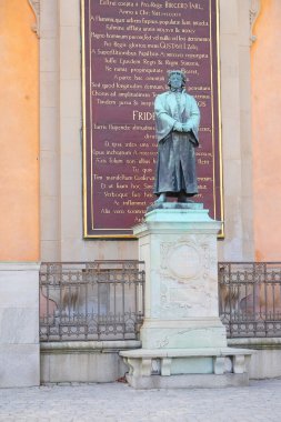 Yazar Olaus Petri Stockholm heykeli