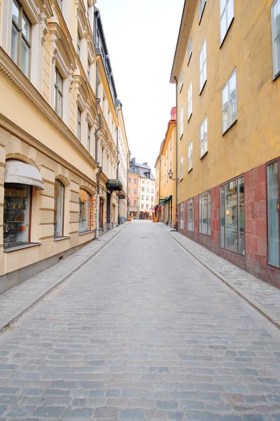 Paisaje con la imagen de la calle Old Town en Estocolmo —  Fotos de Stock