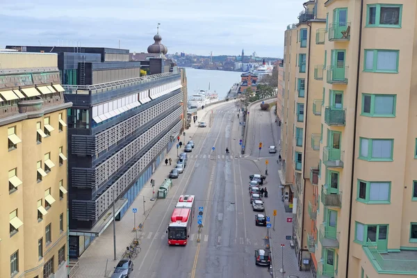 Multystoried inhabited buildings in Stockholm — Stock Photo, Image