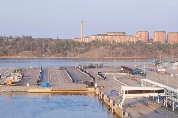 Porto de carga em Estocolmo — Fotografia de Stock
