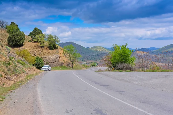 Strada di montagna in Crimea orientale — Foto Stock