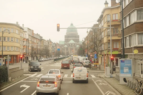 Tráfico urbano en Bruselas — Foto de Stock