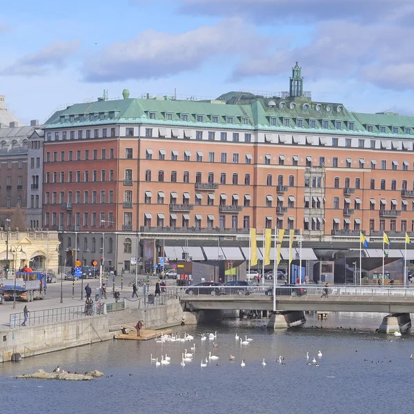 Panorama de um centro de Estocolmo — Fotografia de Stock