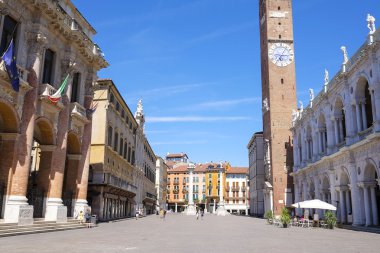  street in a center of Vicenza clipart