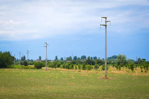 Italiaanse landbouw zomer landschap — Stockfoto