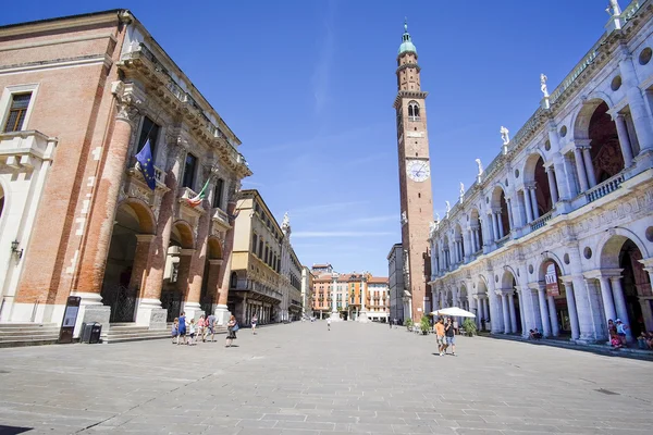 Rua em um centro de Vicenza — Fotografia de Stock