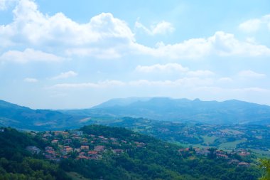  San Marino çevrenin manzaralı Panorama