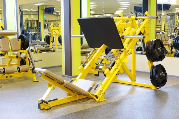 Fitness hall with weights and other sport equipment — Stock Photo, Image