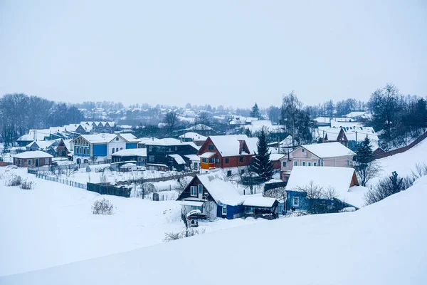 Zimní Krajina Obrazem Starého Ruského Města Suzdal — Stock fotografie