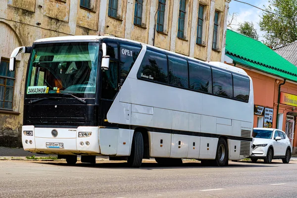 Beliov Russie Juillet 2021 Parking Autobus Touristiques Dans Centre Beliov — Photo
