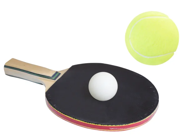 Ping pong racket och boll — Stockfoto