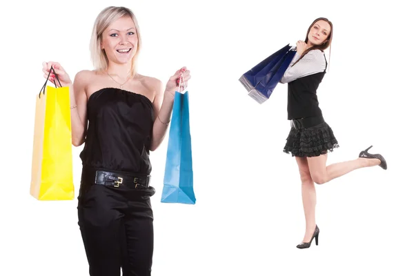 Chicas con bolsas — Foto de Stock