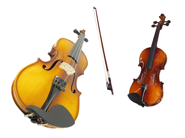 Violins and a fiddlestick — Stock Photo, Image