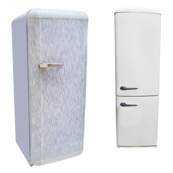 Холодильник на білому — стокове фото