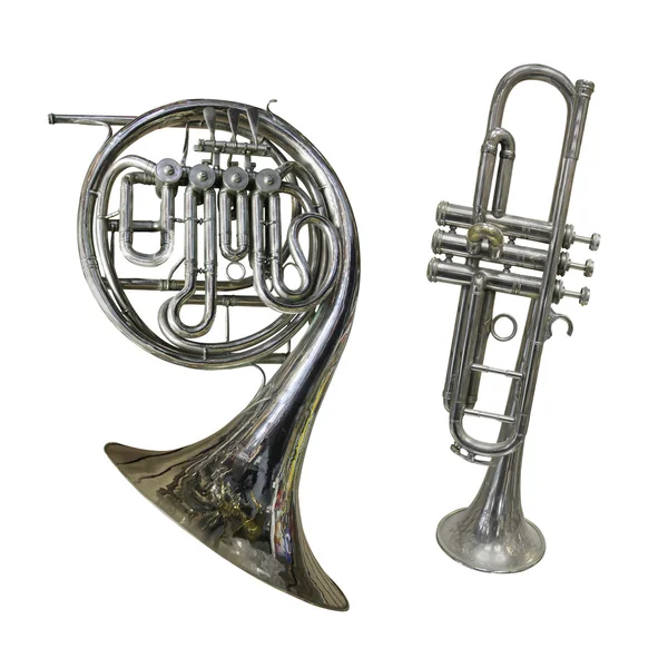 Trumpet on white — Stock Photo, Image