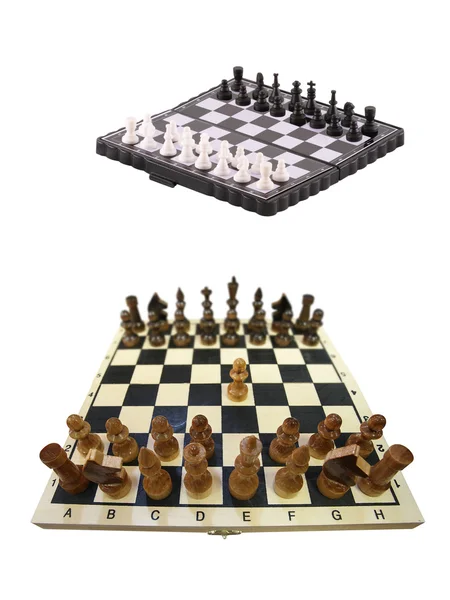 Schachbrett mit dem Schach — Stockfoto