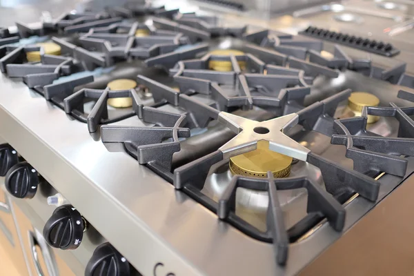 Professional gas stove — Stock Photo, Image