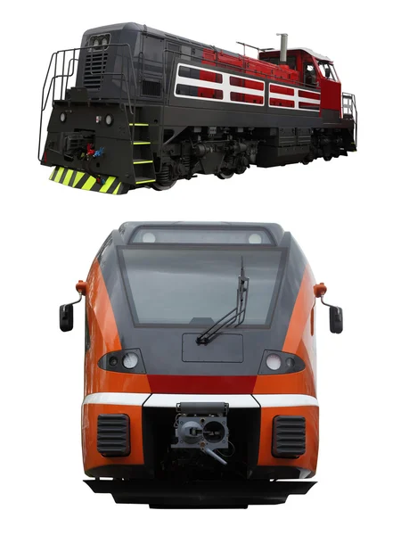 Lokomotive auf weiß — Stockfoto