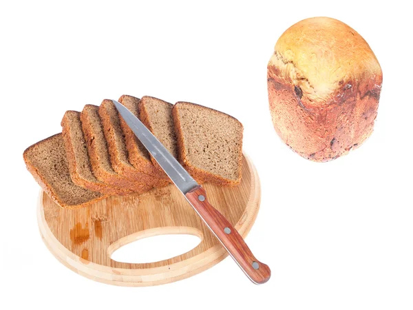 Cutting bread — Stock Photo, Image