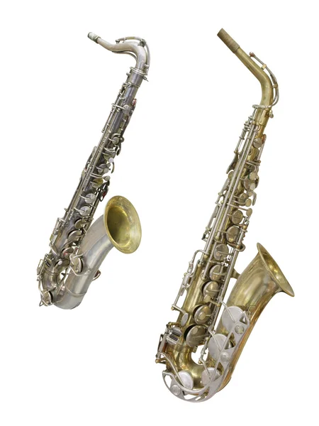 Saxofon isolerade — Stockfoto