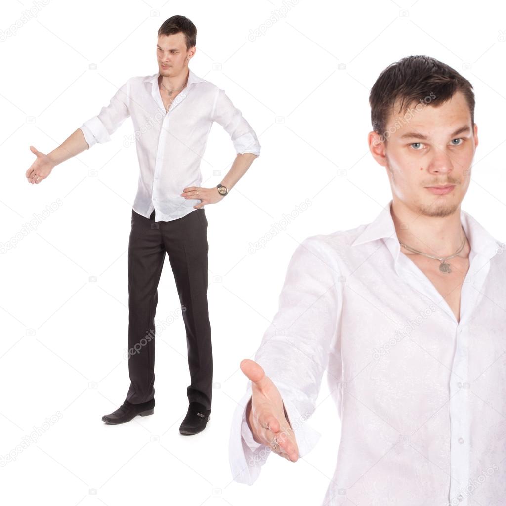 guy offering for handshake stock photo uatp12 56272083