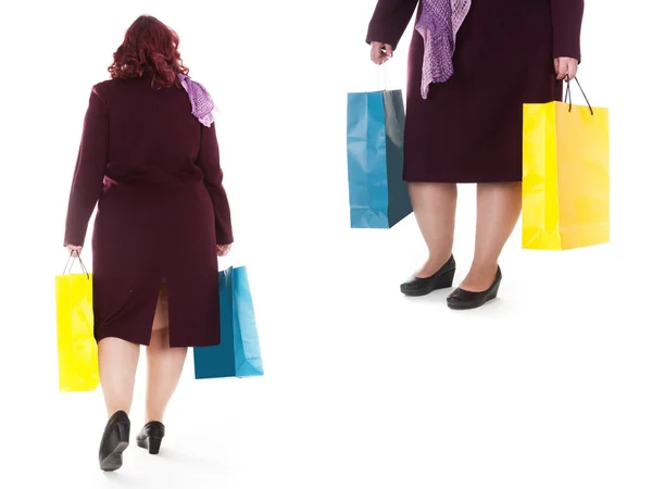 Woman with paper bags — Stock Photo, Image