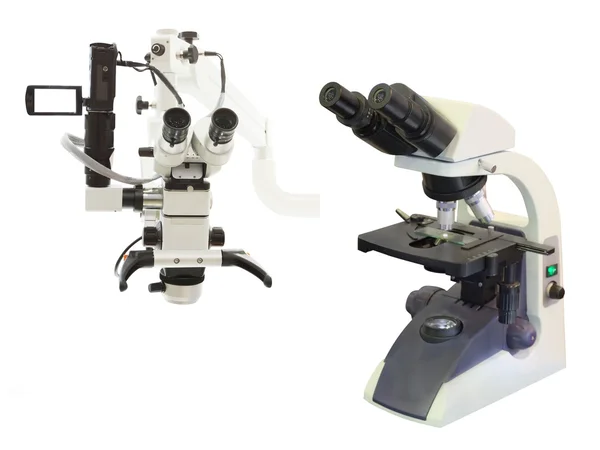 Laboratoriets mikroskop – stockfoto