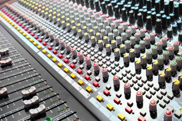 Audio control desk — Stock Photo, Image