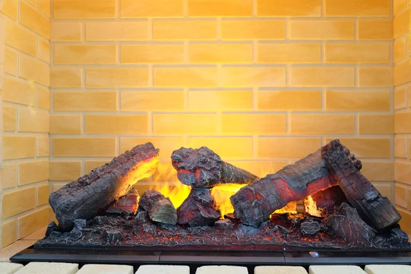 Electric fireplace — Stock Photo, Image