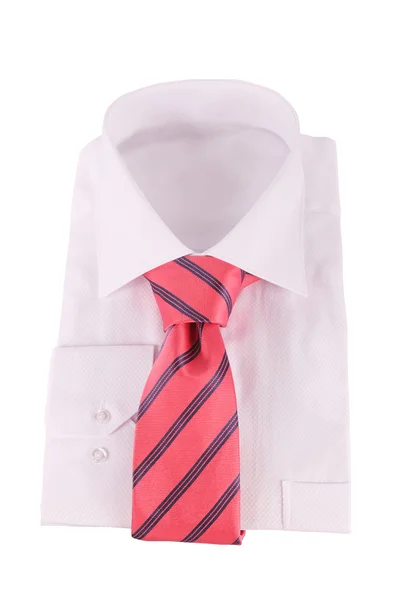 Necktie on a folded shirt — Stock Photo, Image