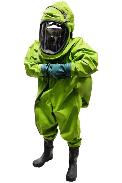 Rescuer in a protective suit — Stock Photo, Image