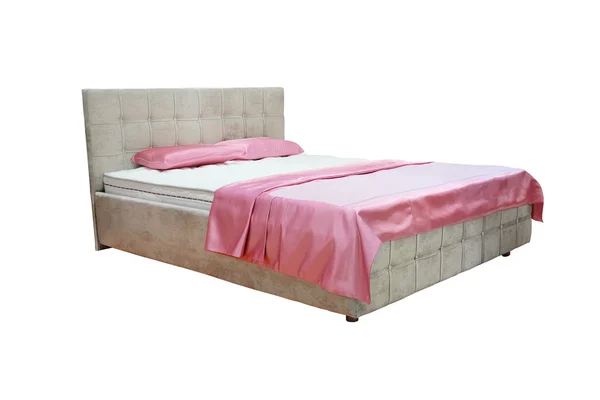 Cama doble aislada — Foto de Stock