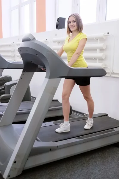 Young girl is engaged in fitness — Stock Photo, Image