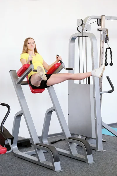 Young girl is engaged in fitness — Stock Photo, Image