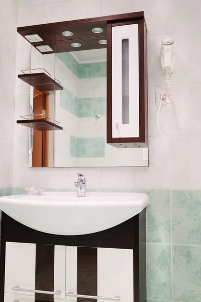 Washroom with mirror — Stock Photo, Image