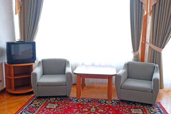 Interior of a motel bedroom — Stock Photo, Image