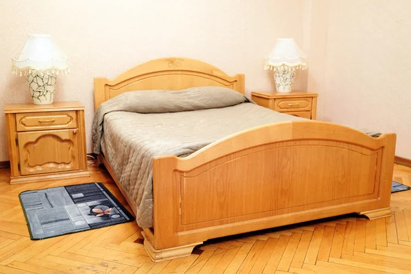 Inredning av ett motel sovrum — Stockfoto