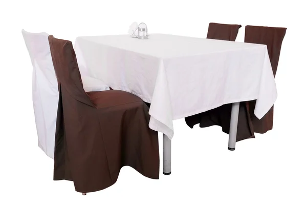 Mesa de restaurante e cadeiras — Fotografia de Stock