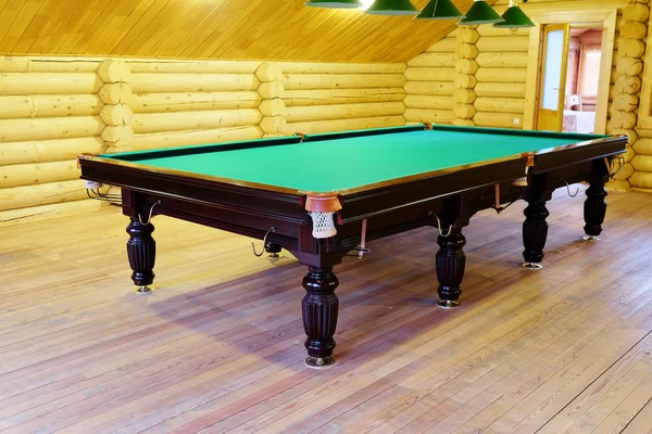 Green pool table — Stock Photo, Image