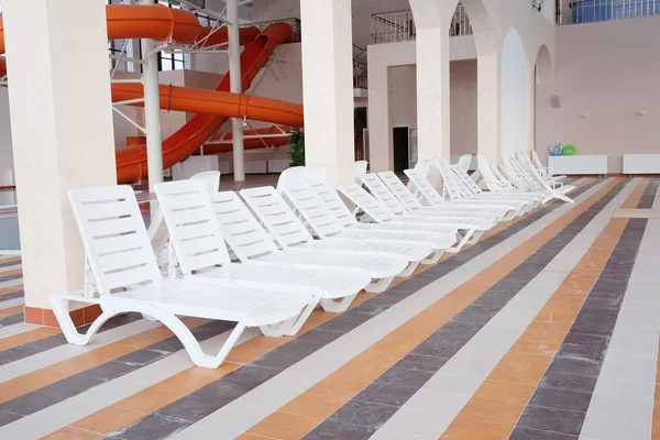 Interior of an aqua-park in a resort — Stock Photo, Image