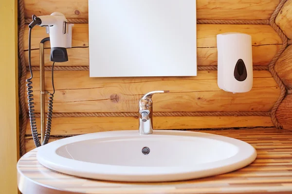 Interior of a bathroom in a cottage — Stock Photo, Image