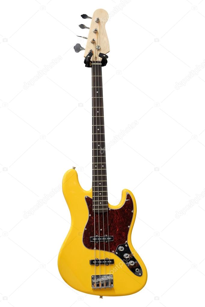 Yellow bass guitar