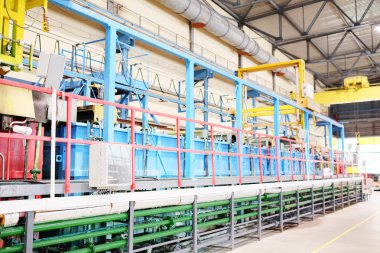 Bir konveyör fabrika görüntüsünü